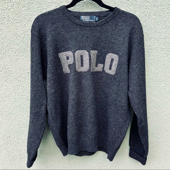 Ralph Lauren Sweaters - VTG 80s Ralph Lauren Lambswool Sweater | Graphic POLO | Size S